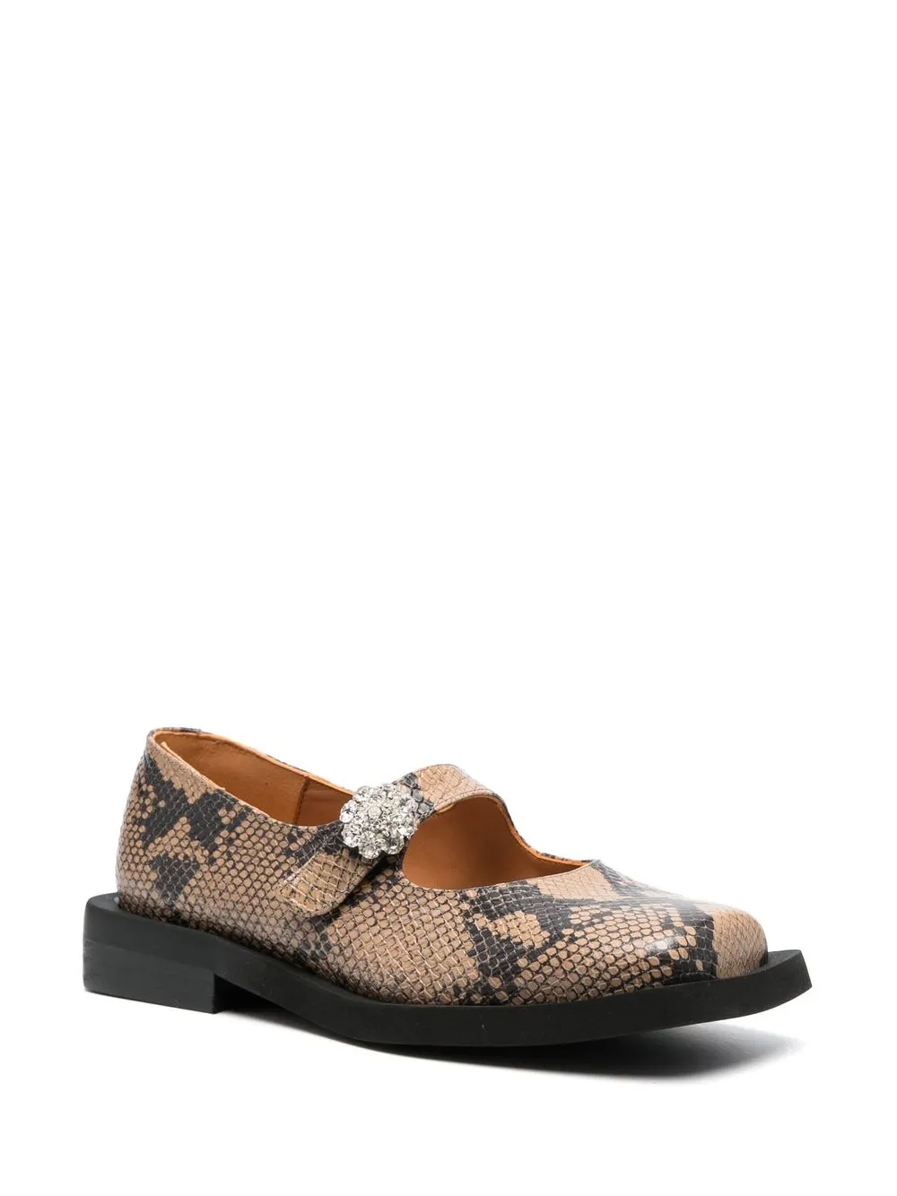GANNI Pumps met vierkante neus - Beige