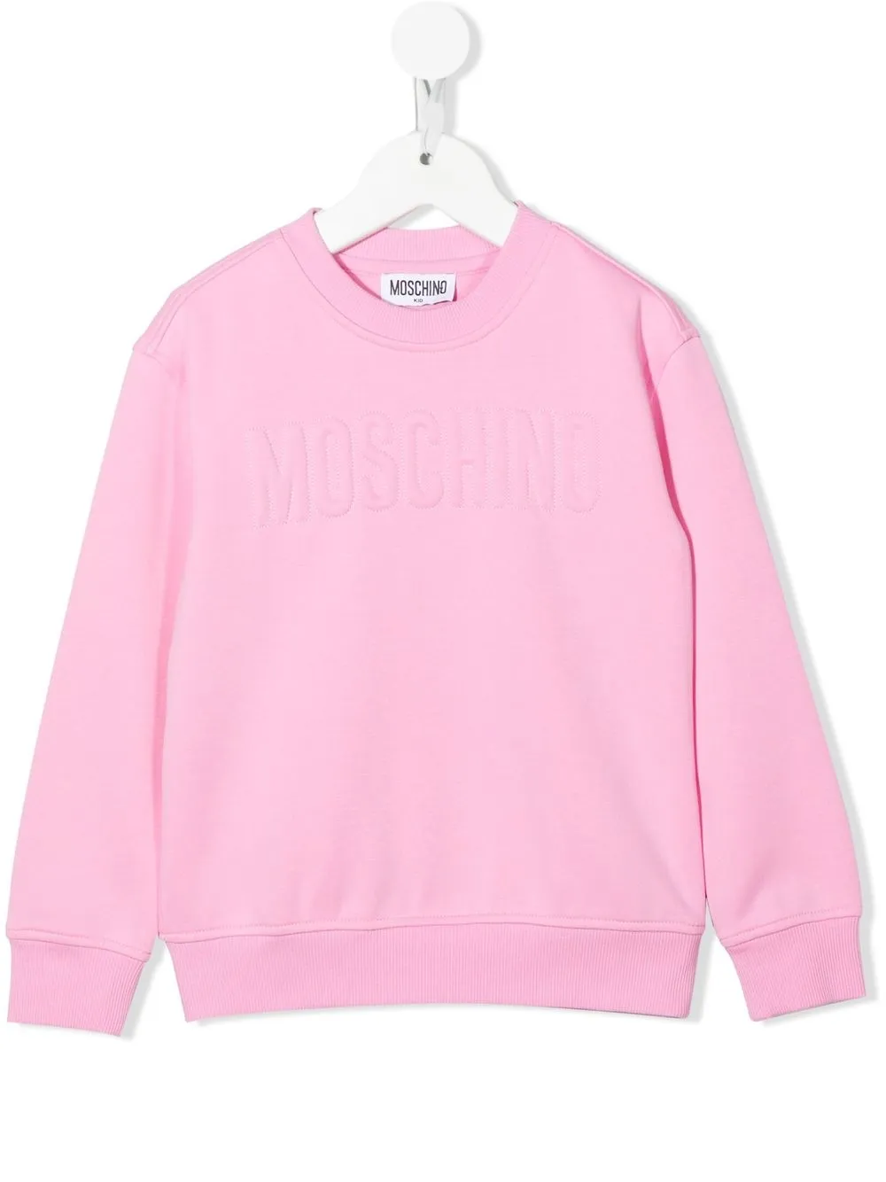 

Moschino Kids sudadera con logo en relieve - Rosado