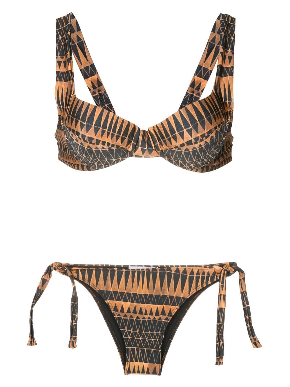 Brigitte Graphic-print Two-piece Bikini In Multicolour