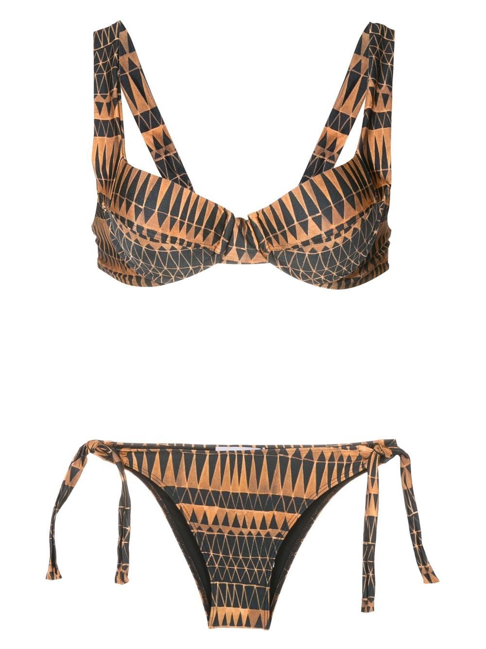 

Brigitte graphic-print two-piece bikini - Multicolour