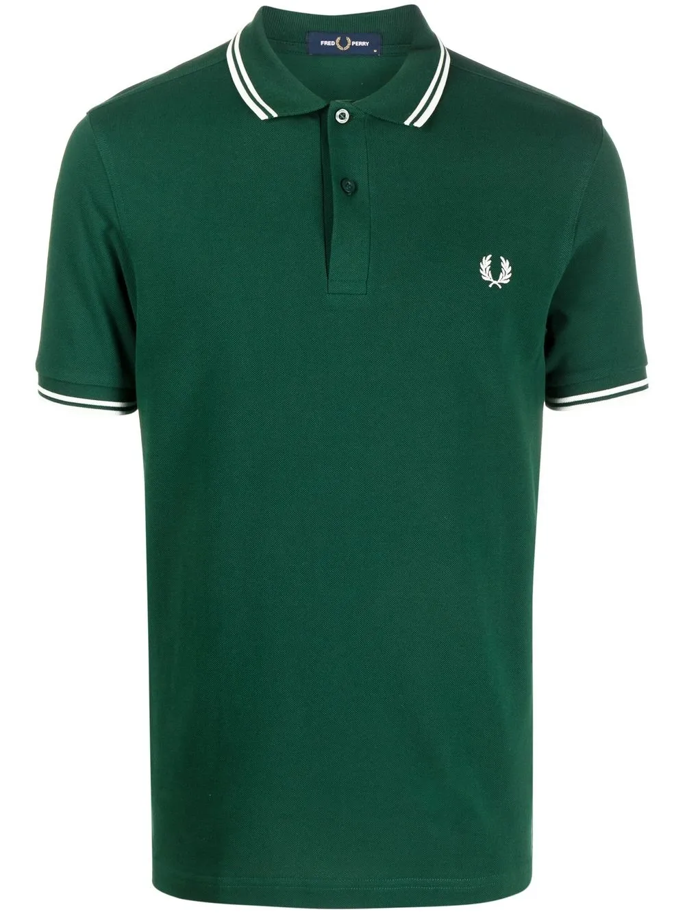 

Fred Perry logo-embroidered cotton polo shirt - Green