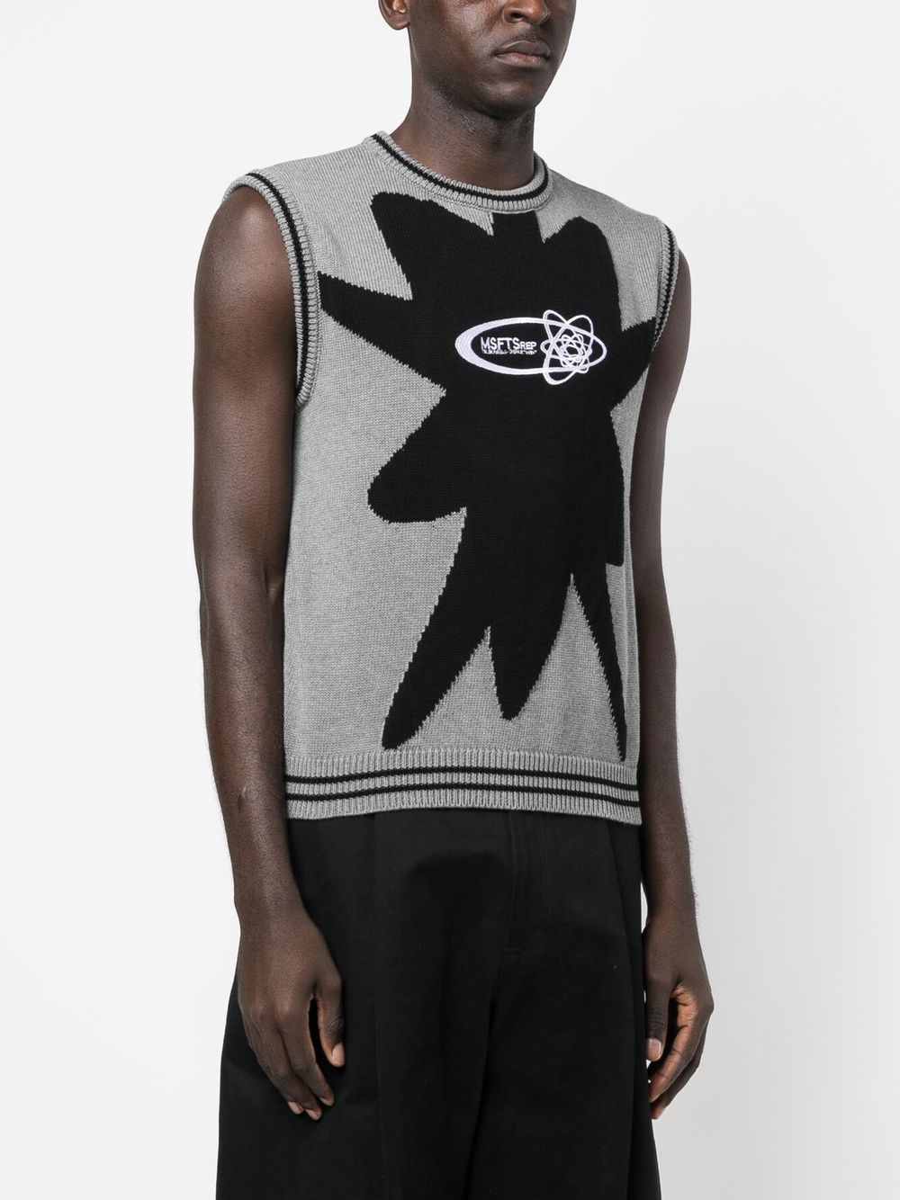 Shop Msftsrep Embroidered-logo Sleeveless Jumper In Black