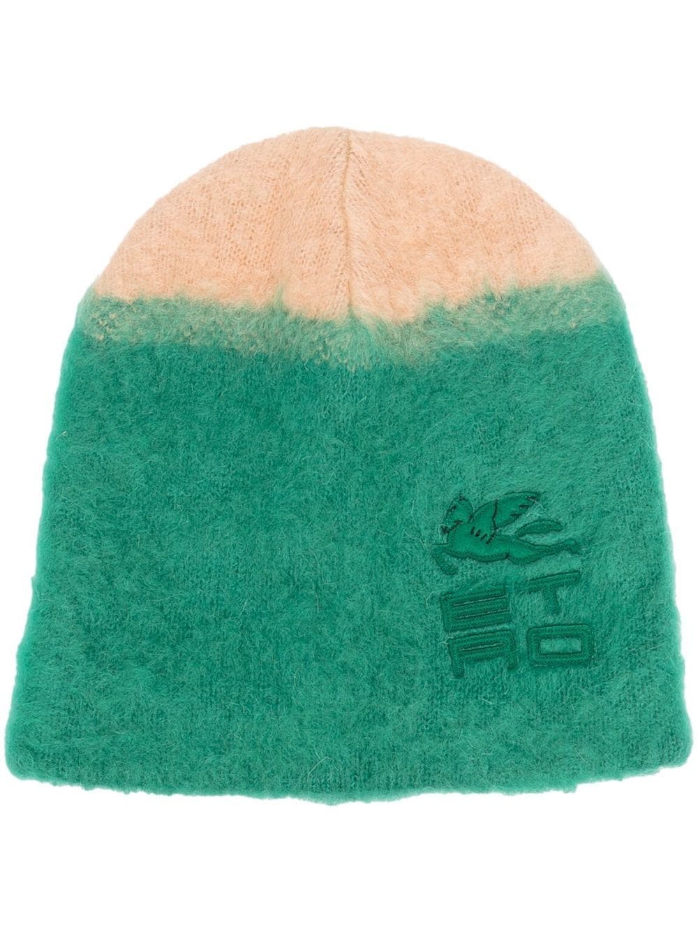 ETRO LOGO-EMBROIDERED KNITTED BEANIE