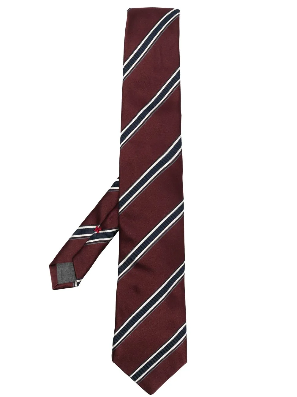 

Brunello Cucinelli diagonal stripe-print tie - Red