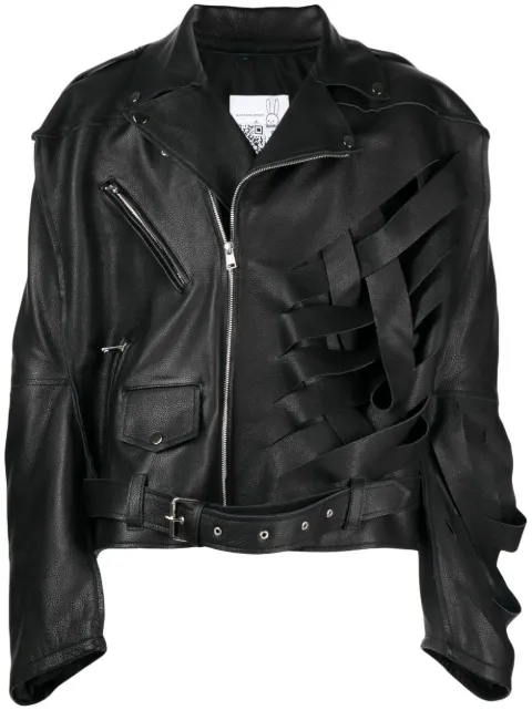 Natasha Zinko deconstructed leather biker jacket
