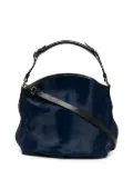 Madison.Maison two-tone calf hair shoulder bag - Blue