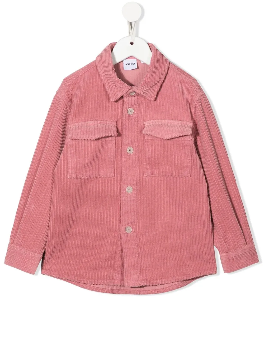 

Aspesi Kids camisa de pana con botones - Rosado