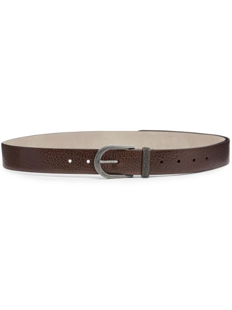 Brunello Cucinelli grained leather belt