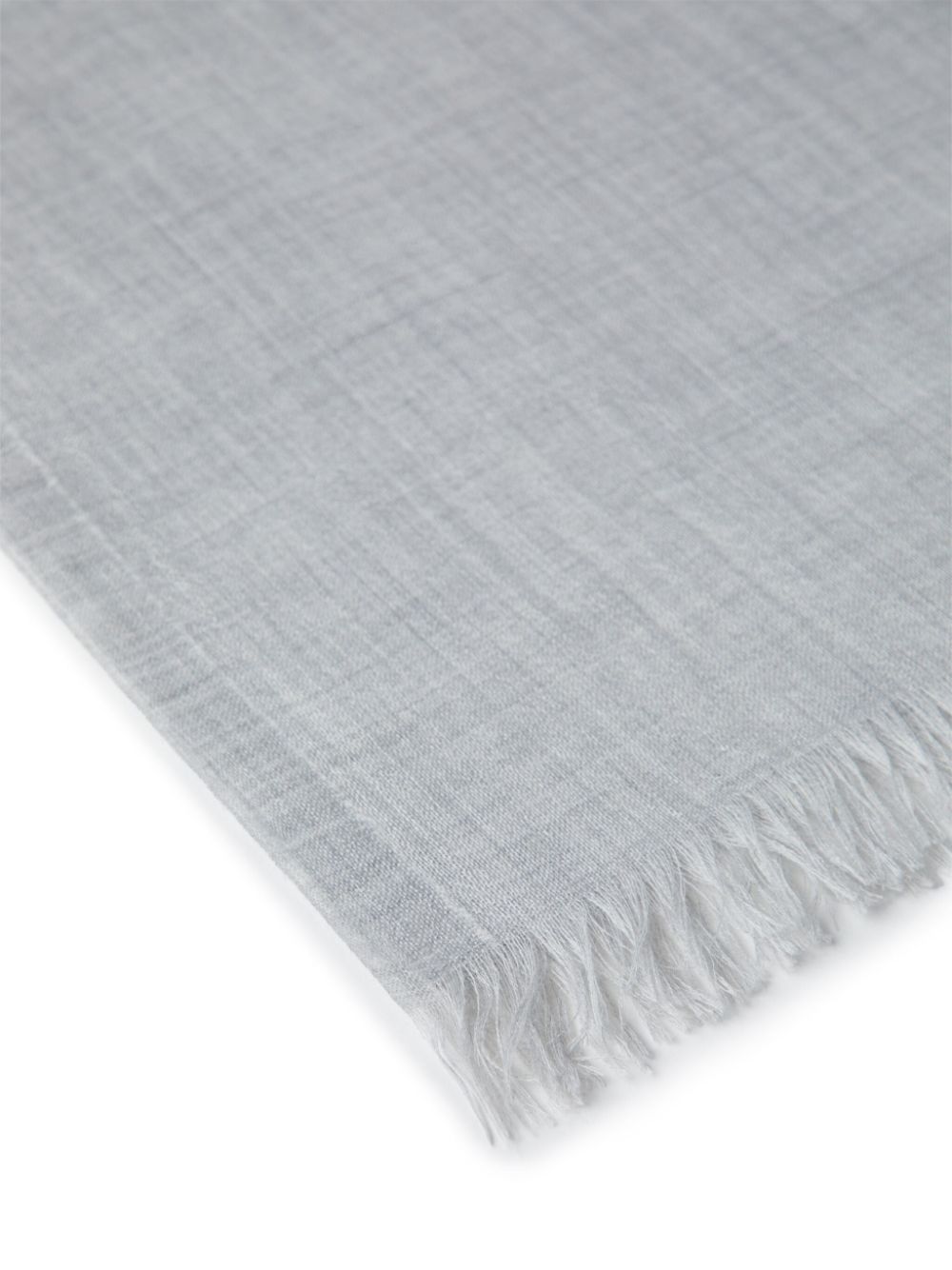 Brunello Cucinelli fringed-edge cashmere scarf - Grey