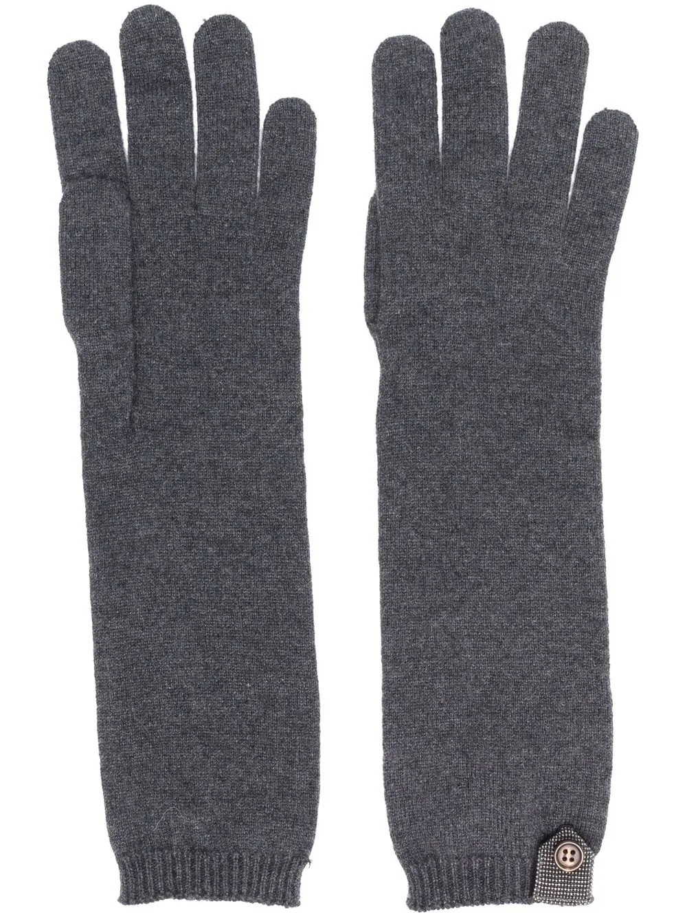 

Brunello Cucinelli guantes tejidos de cachemira - Gris