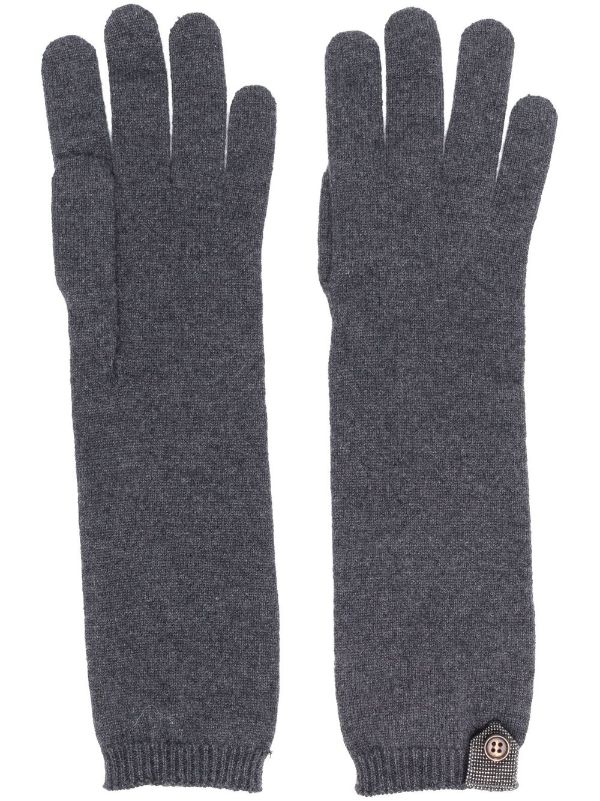 elbow length cashmere gloves