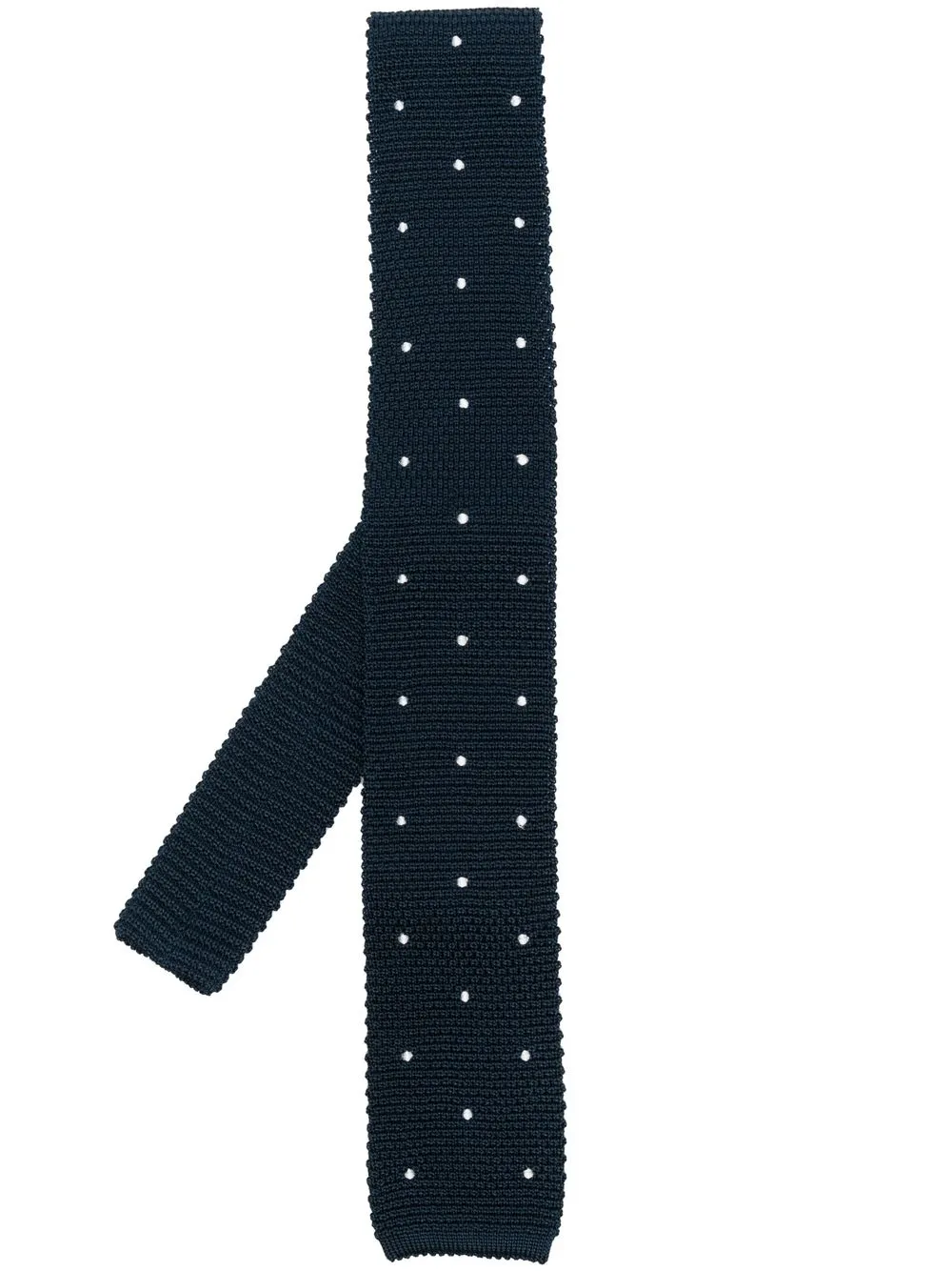 

Brunello Cucinelli embroidered polka-dot pattern tie - Blue