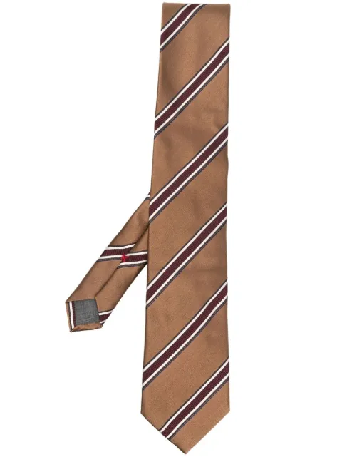 Brunello Cucinelli satin stripe-print tie