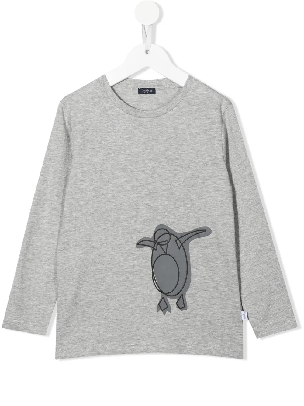 

Il Gufo playera con pingüino estampado - Gris