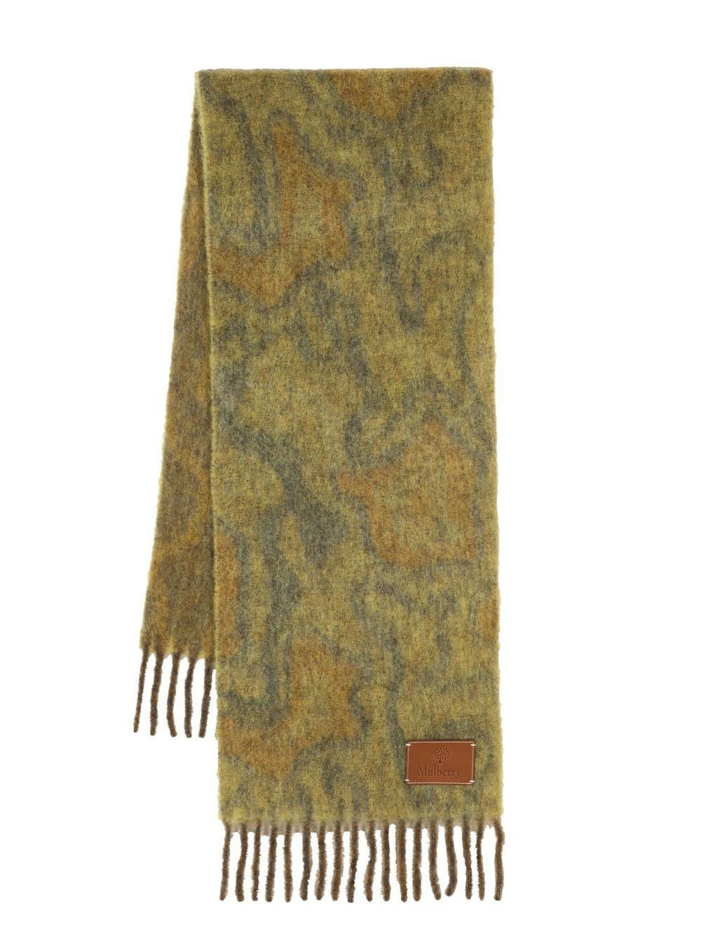 Mulberry logo-patch Knit Scarf - Farfetch