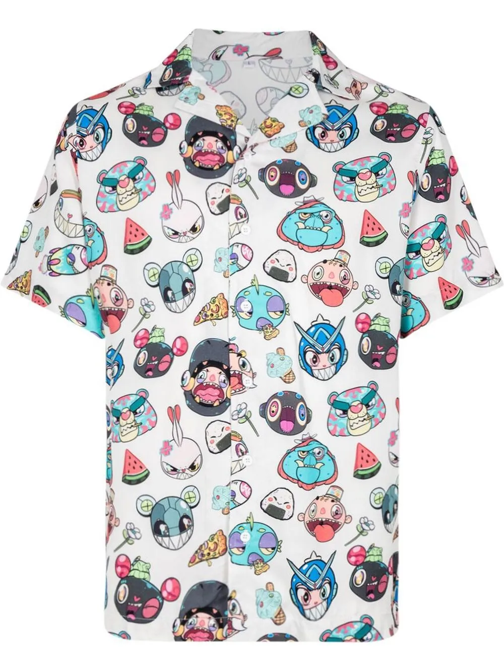 Karafuru Button-up Short-sleeve Shirt In White