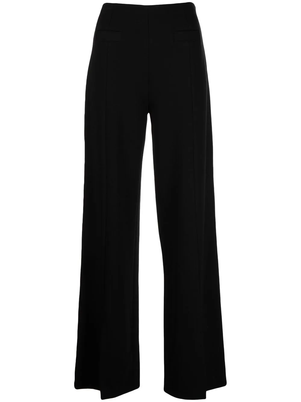 Paule Ka high-waisted wide-leg trousers – Black