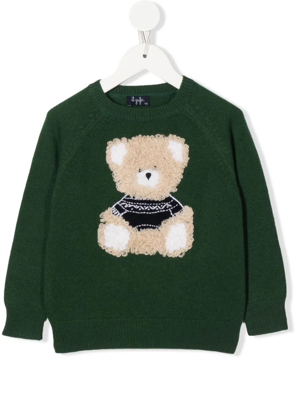 

Il Gufo suéter tejido con motivo Teddy Bear - Verde