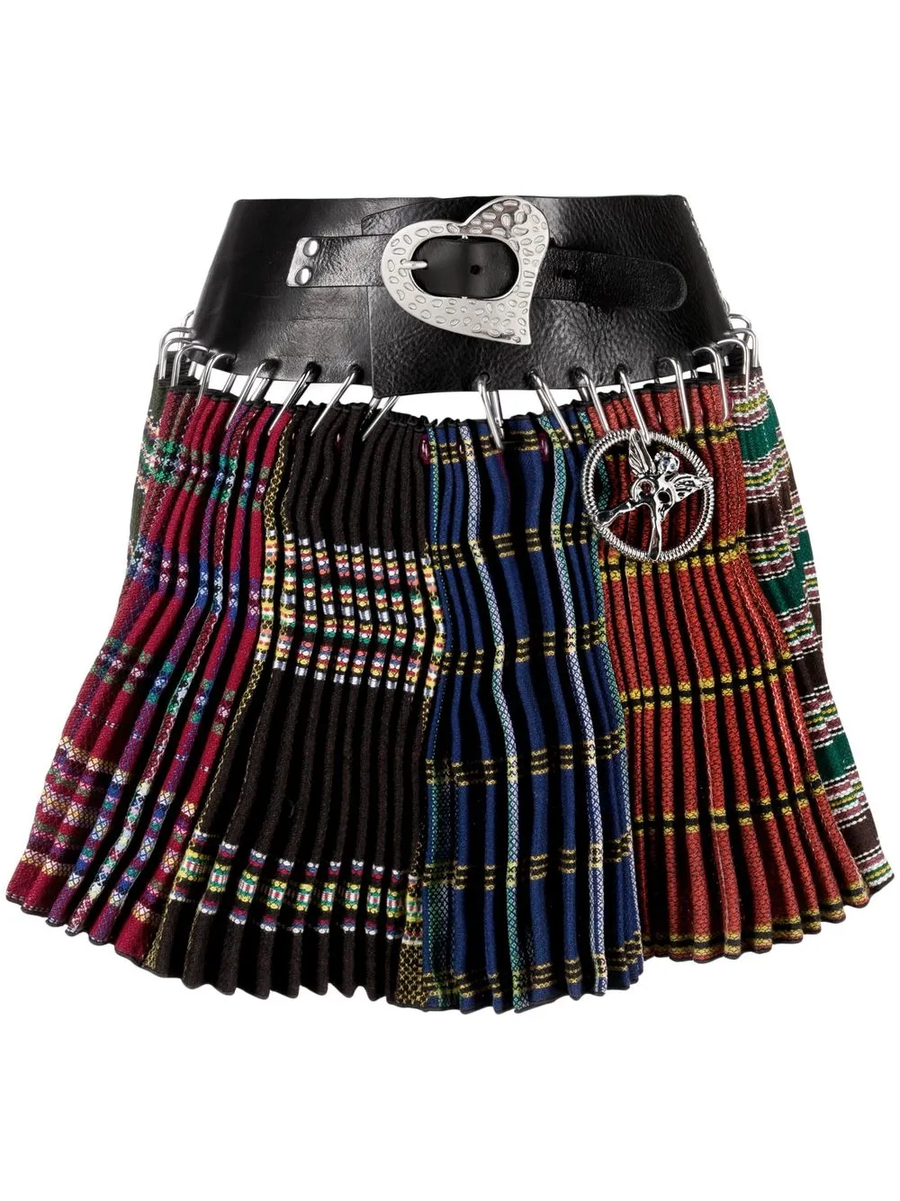 Chopova Lowena Pleated Tartan Miniskirt - Farfetch