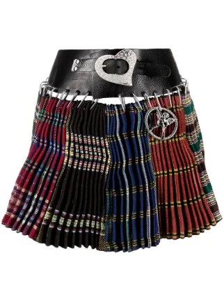 Chopova Lowena Pleated Tartan Miniskirt - Farfetch