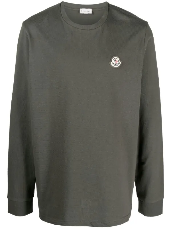 Moncler logo-patch long-sleeve T-shirt - Farfetch