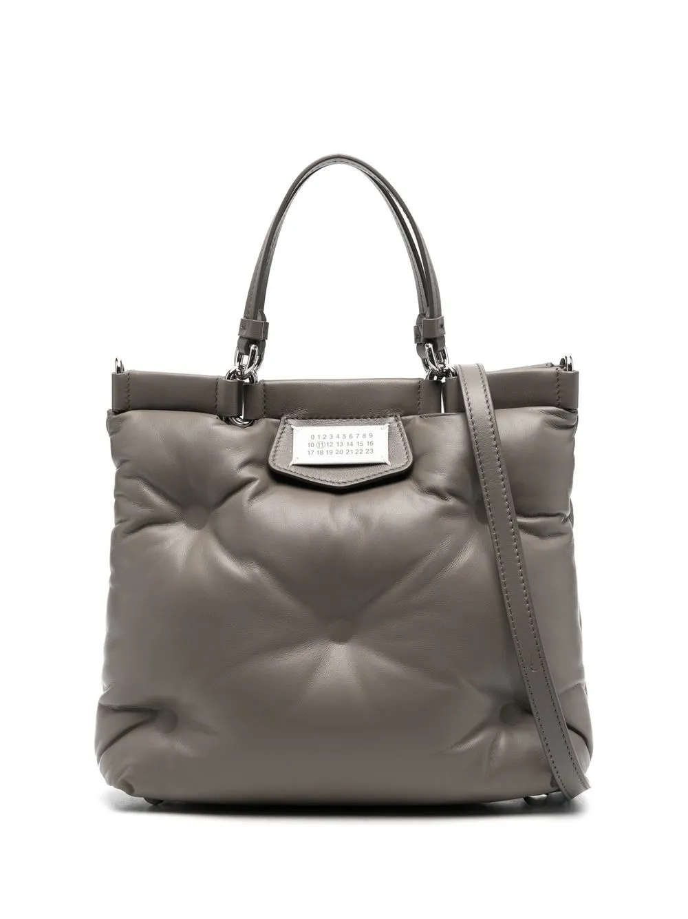 

Maison Margiela tote con parche de números - Gris