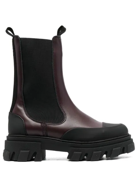 GANNI bottines chelsea à semelle crantée