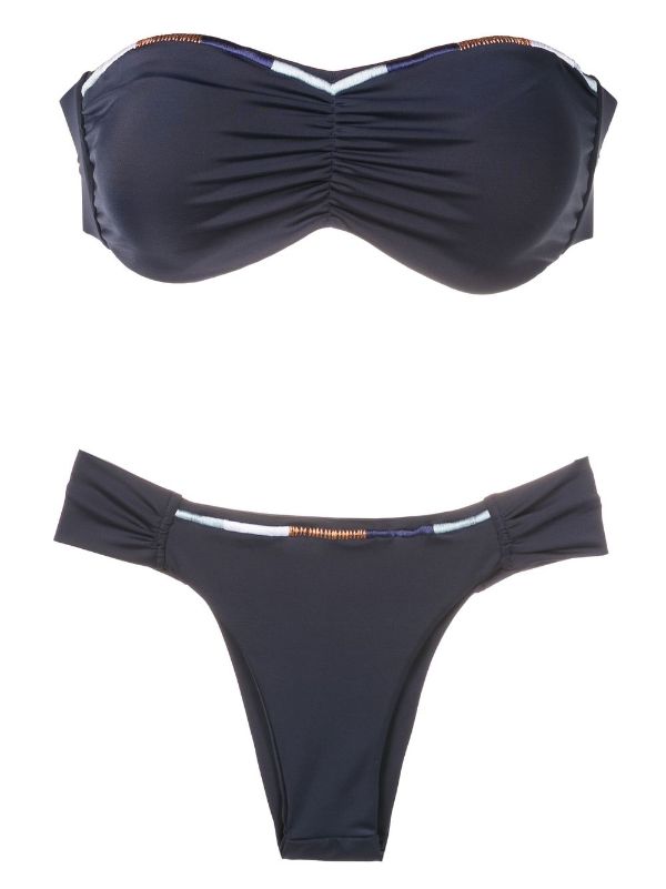 navy blue bandeau bikini