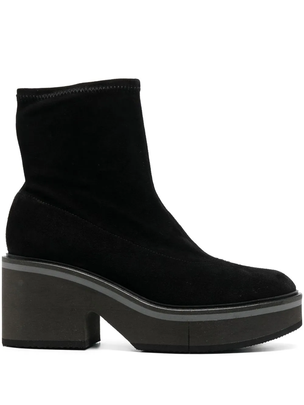 

Robert Clergerie 75mm suede block-heel boots - Black