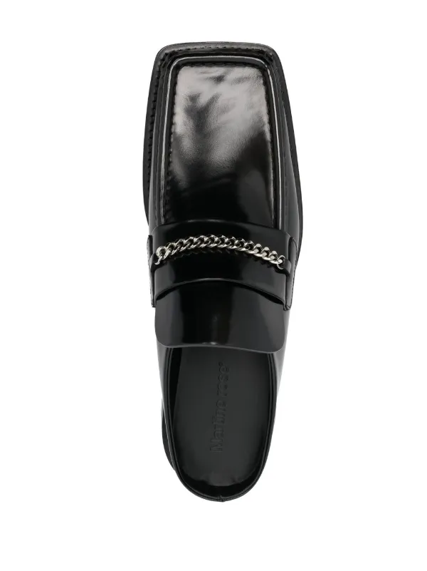 Martine Rose chain-detail 30mm Loafers | Black | FARFETCH UK
