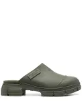 GANNI slip-on rubber mules - Green