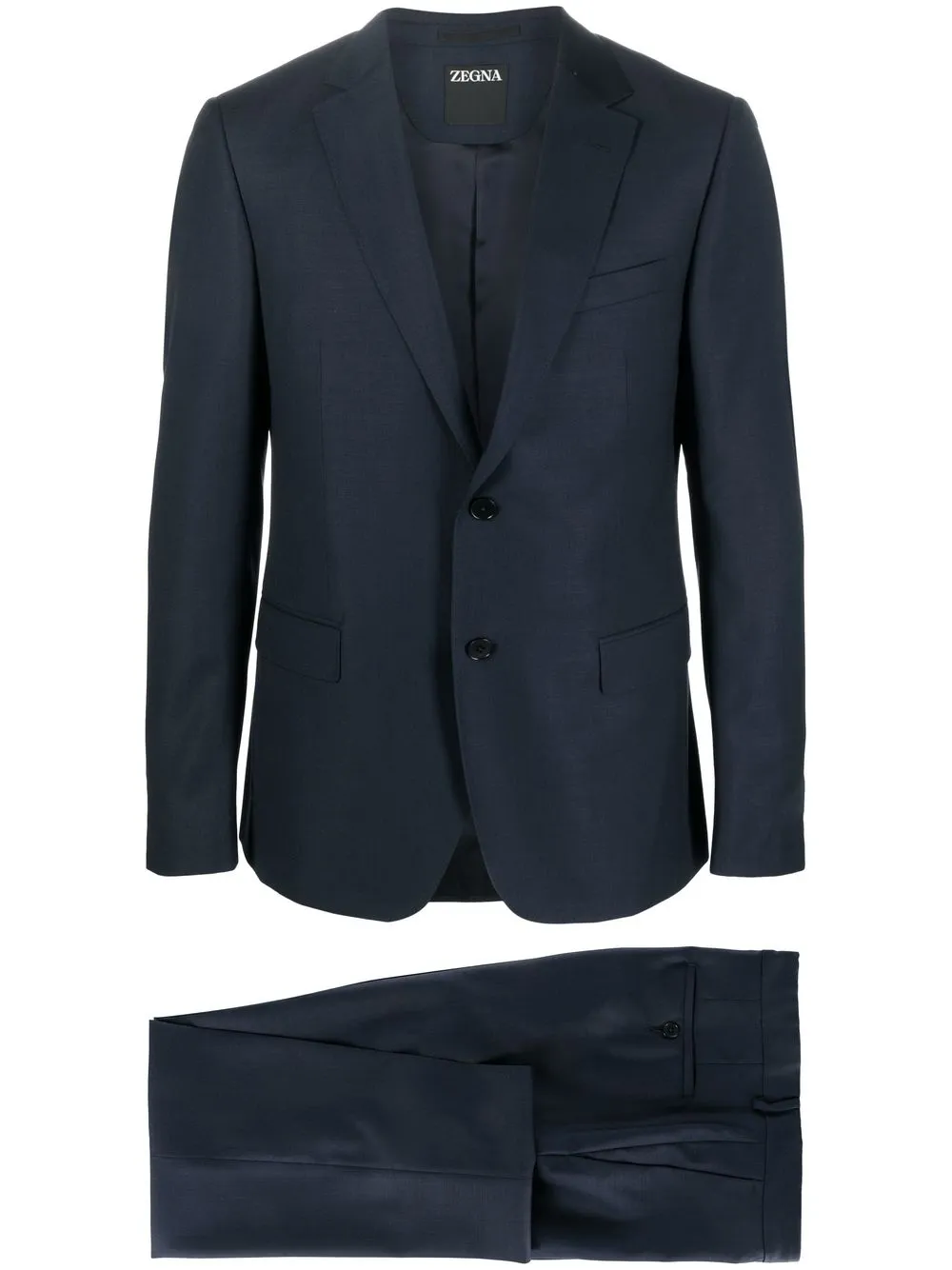 

Zegna single-breasted wool suit - Blue
