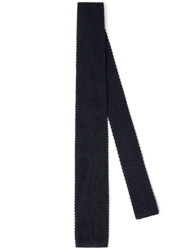 Brunello Cucinelli ファインニット ネクタイ | ブルー