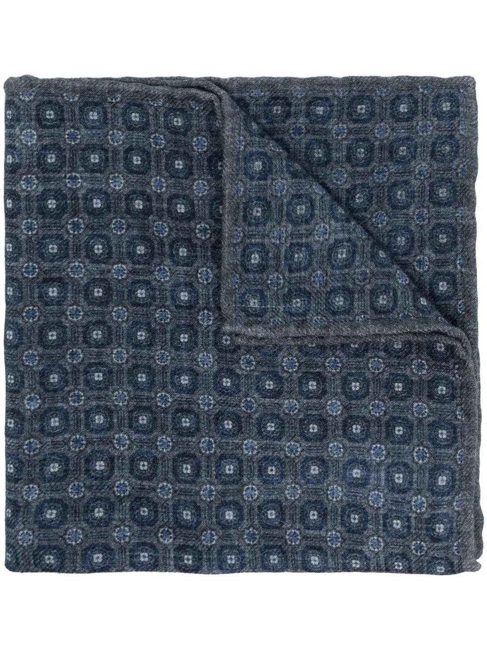 

Brunello Cucinelli pañuelo de bolsillo con estampado geométrico - Azul