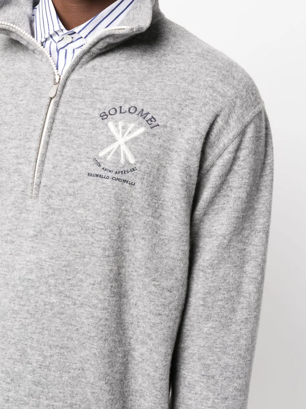 Embroidered Roll-Neck Sweatshirt