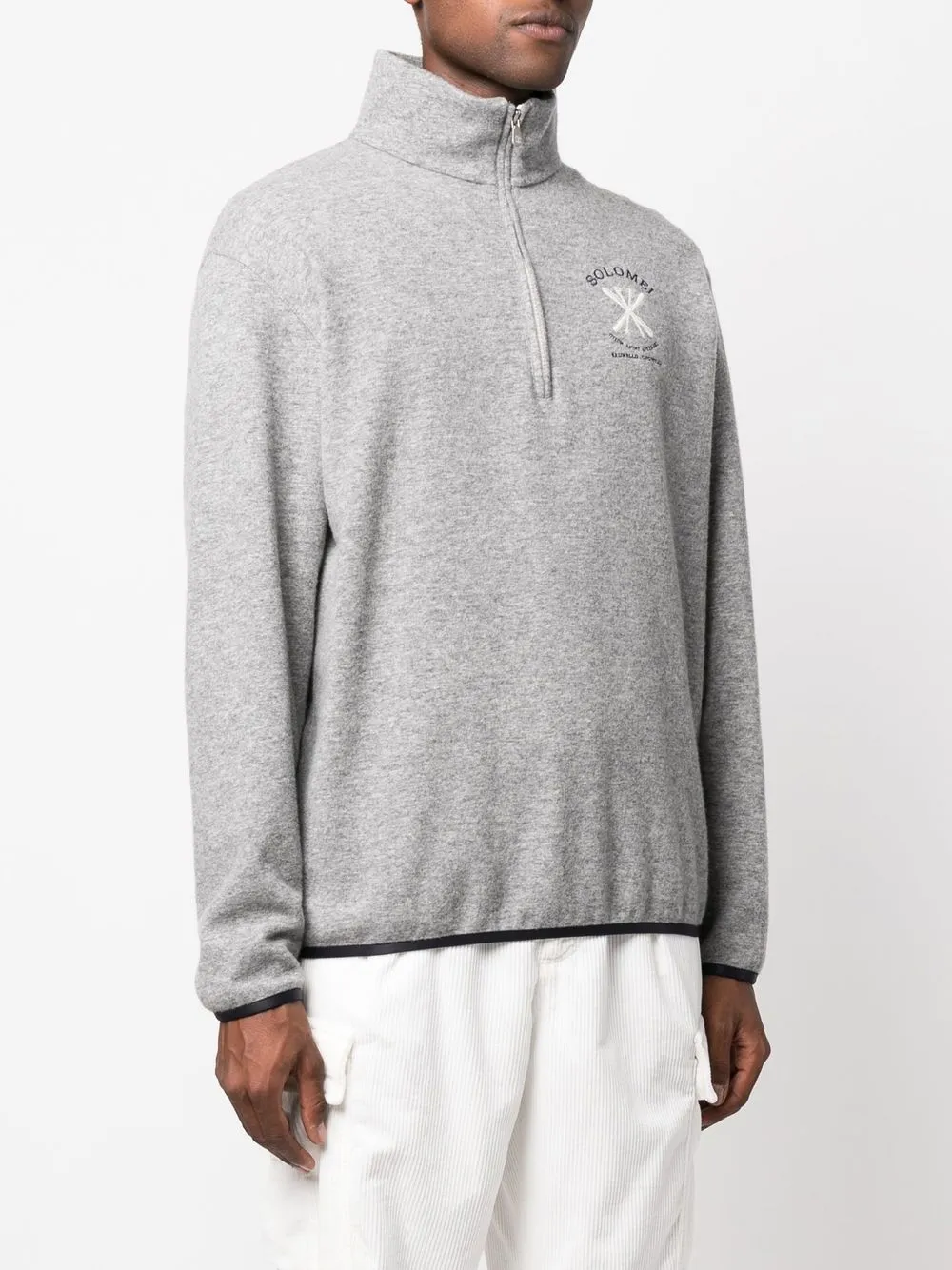 Embroidered Roll-Neck Sweatshirt
