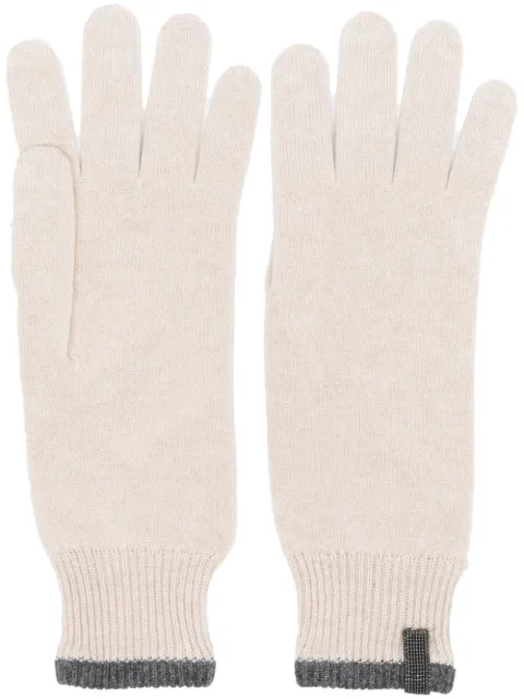Brunello Cucinelli fine-knit cashmere gloves