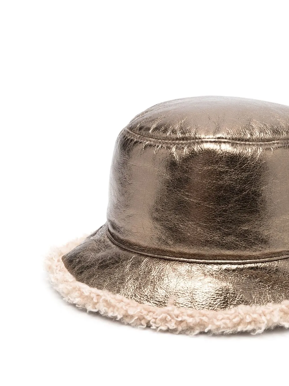 Brunello Cucinelli Vissershoed met afwerking van bont Bruin