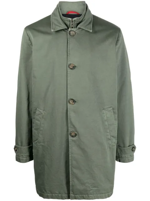 buttoned single-breasted coat
