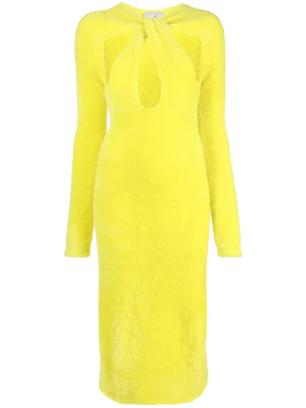 Bright yellow hotsell long sleeve dress