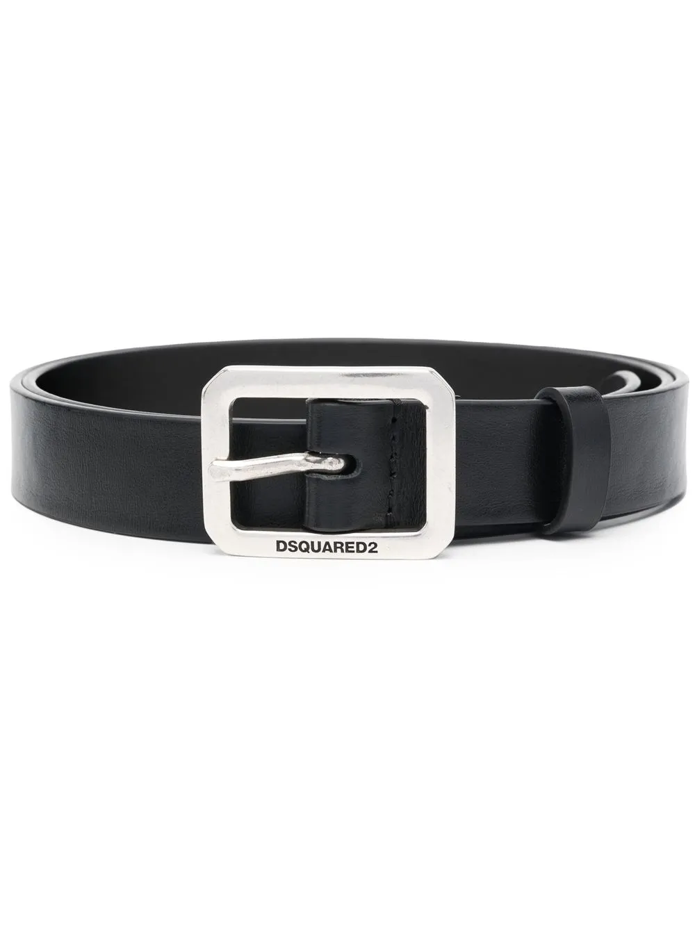 

Dsquared2 logo-embossed leather belt - Black