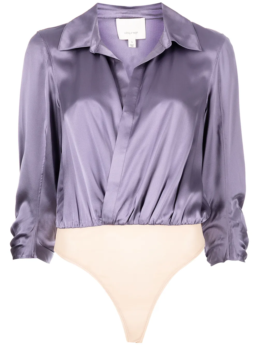 

Cinq A Sept Adriel silk bodysuit - Purple