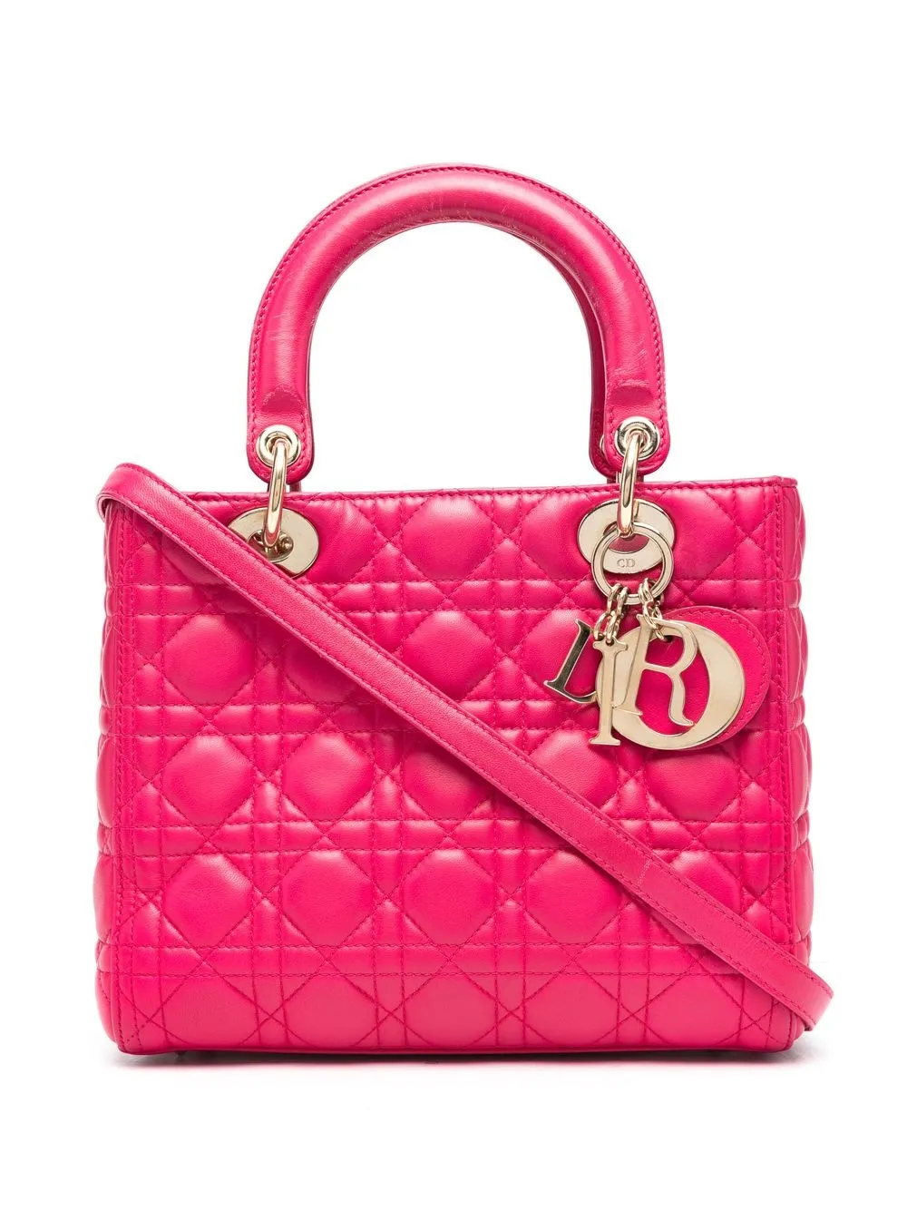 

Christian Dior bolsa Cannage Lady Dior pre-owned - Rosado