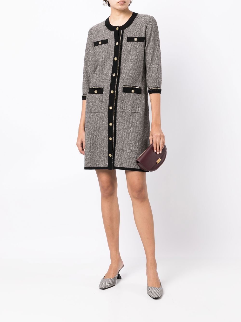 Paule Ka Tweed shiftjurk - Zwart