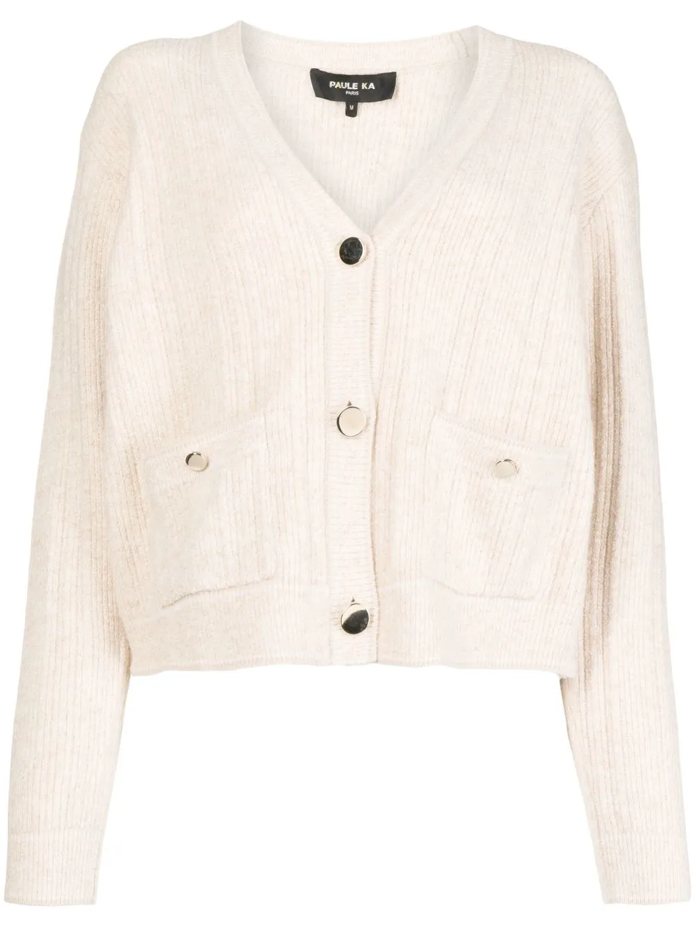 

Paule Ka ribbed V-neck cardigan - White