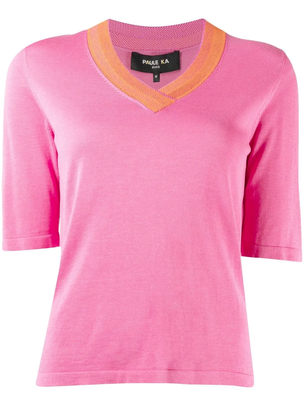 

Paule Ka top tejido manga corta - Rosado
