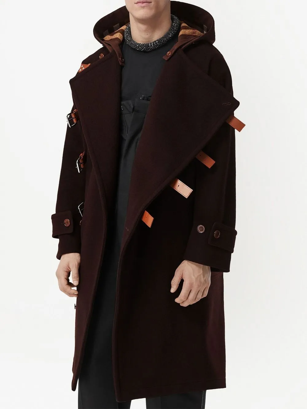 Burberry バーバリー バックル フーデッドダッフルコート
