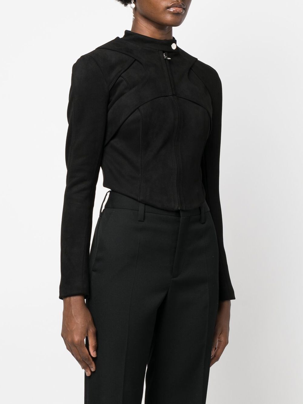 MISBHV Panelled Cropped Biker Jacket - Farfetch