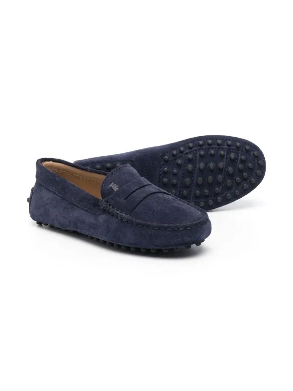 Tod's Kids トッズ・キッズ ロゴ ローファー | ブルー | FARFETCH JP