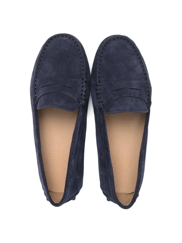 Tod's Kids トッズ・キッズ ロゴ ローファー | ブルー | FARFETCH JP